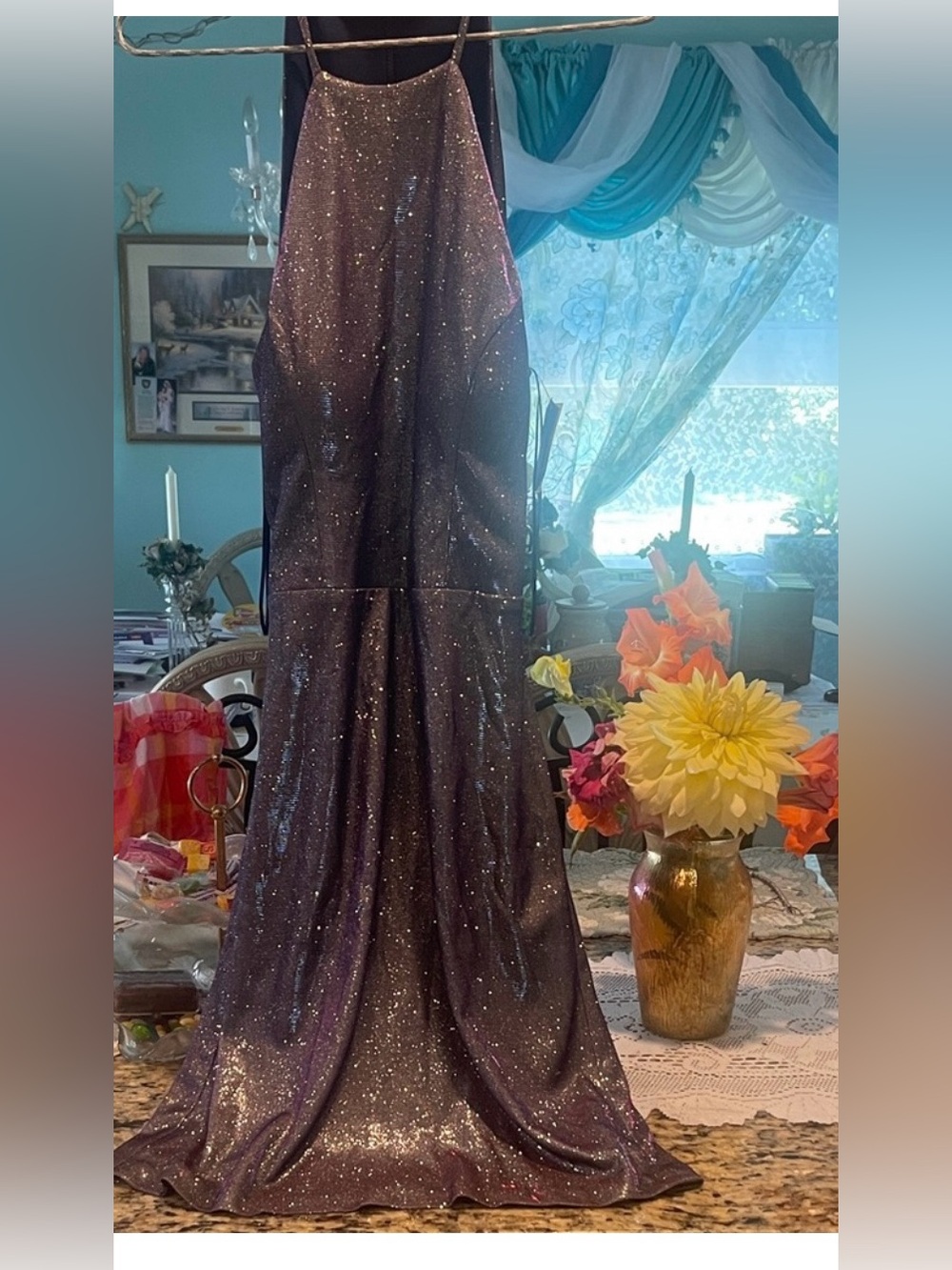 Morgan & Co. Purple Glitter Dress